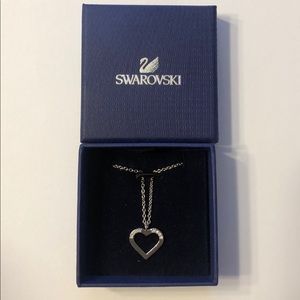Swarovski necklace & heart charm